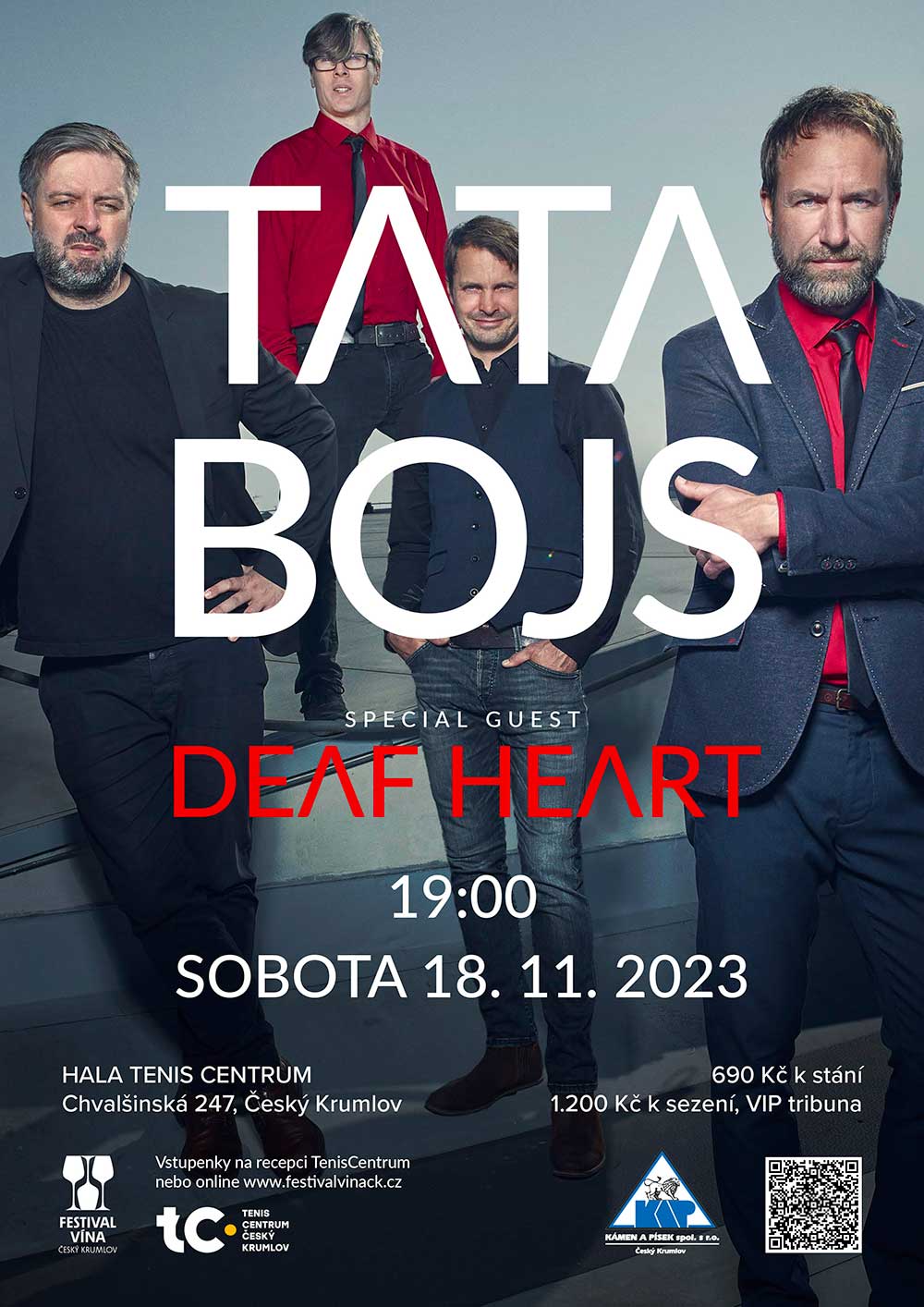 Koncert TATA BOJS, Deaf Heart & Degustace vín ze zámku!!!